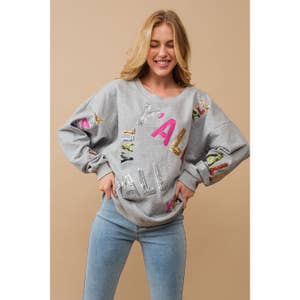 Rhinestone-embellished Sweatshirt