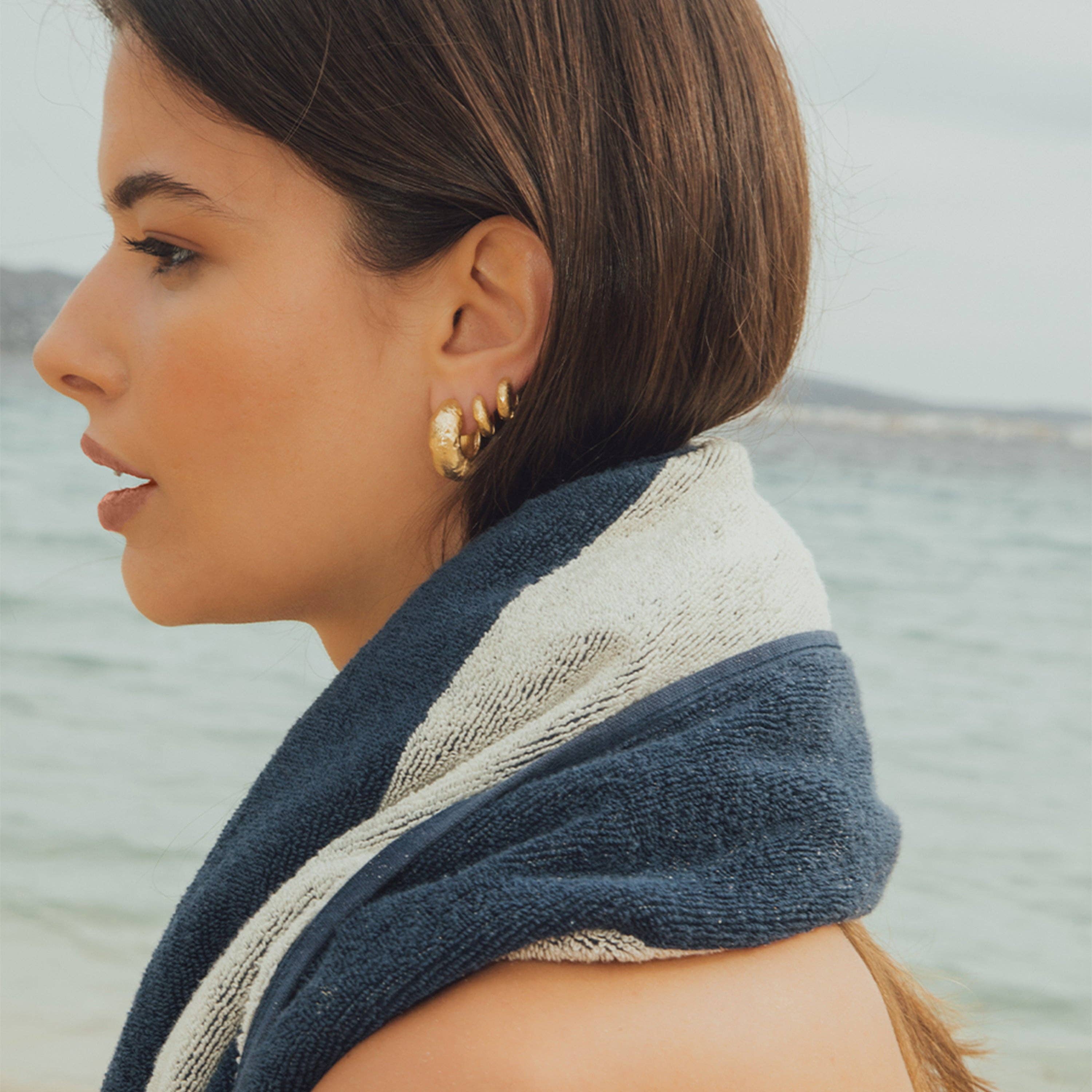 Agapée Jewelry - Venta al por mayor Pendientes de aro - Pendientes Anilla | Joyería de regalo dorada e impermeable3