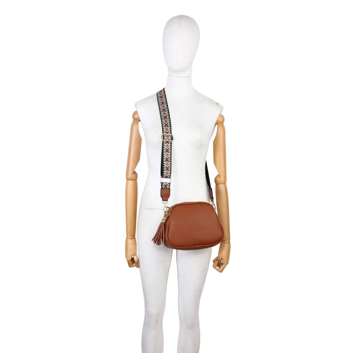Papaya Fashion Ltd – wholesale Crossbody bag – Women's – B23007 Cross Body Handbag with three zip top sections15