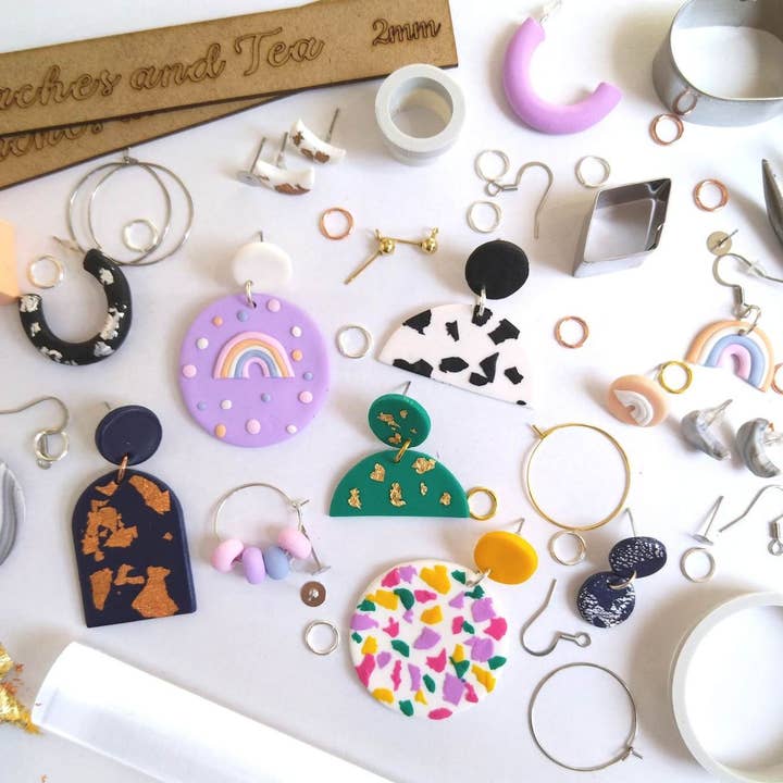 Peaches and Tea - Wholesale DIY craft kit - XL 125 piece Create, Bake and Make Polymer Clay Earrings Kit2