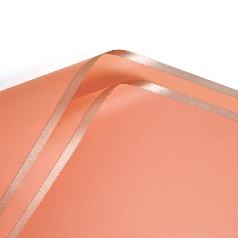 Elegant Design Supply – papel de embrulho por atacado – Papel de Presente Impermeável com Flores e Borda Dourada (20 Folhas por Pacote)8