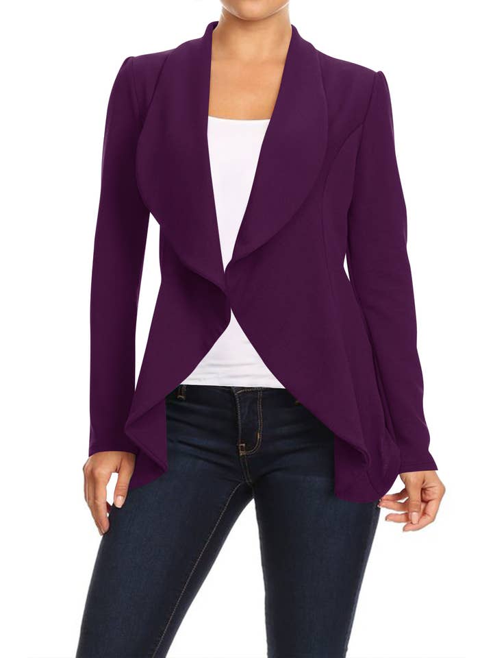MOA COLLECTION - Wholesale Blazer - Women's - Women's Casual Office Work Basic Blazer Jacket S-3XL64