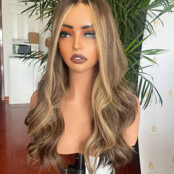 Balayage Lace Wig: Long Wavy Blonde Brown Human Hair and other Purchase Wholesale black women's wigs. Free Returns & Net 60 Terms on Faire trending on Faire.