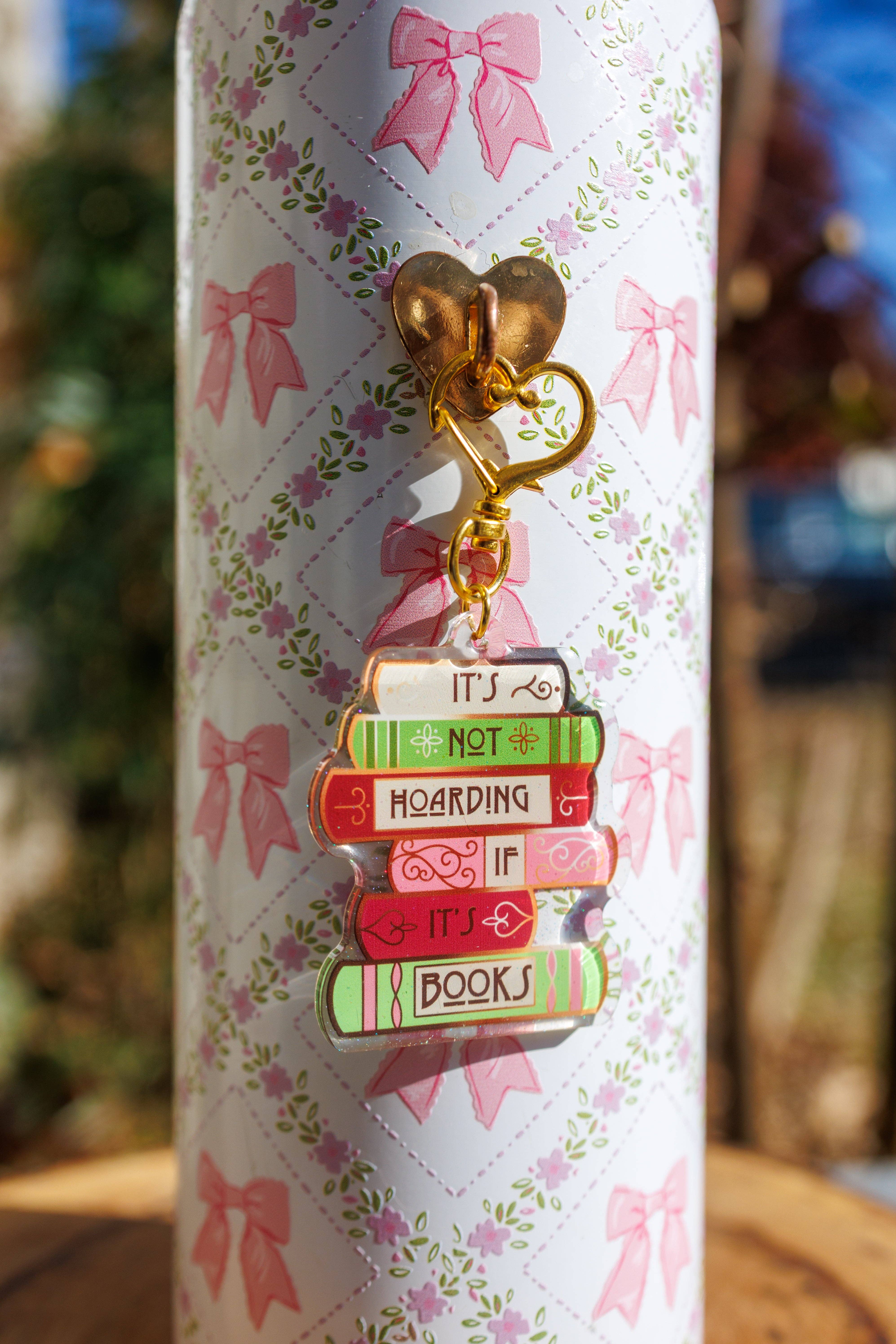 Pinstory - Wholesale Keychain - Women's - "It's Not Hoarding If It's Books" Keychain/Kindle Charm0