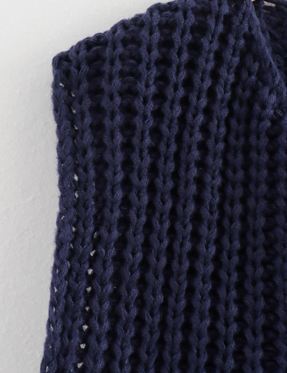 Sweetkama – Engroshandel Strikvest/slipover – Kvinder – Sweetkama damevest med rund hals i ensfarvet strækstof, kort model8