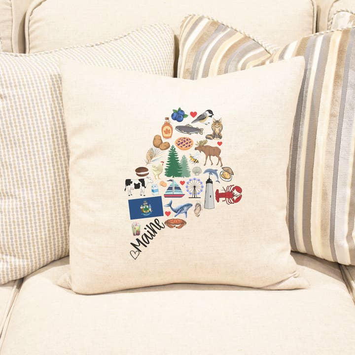 Cuscino Maine Favorite Things per la vendita all'ingrosso da parte di AbbyKate HOME