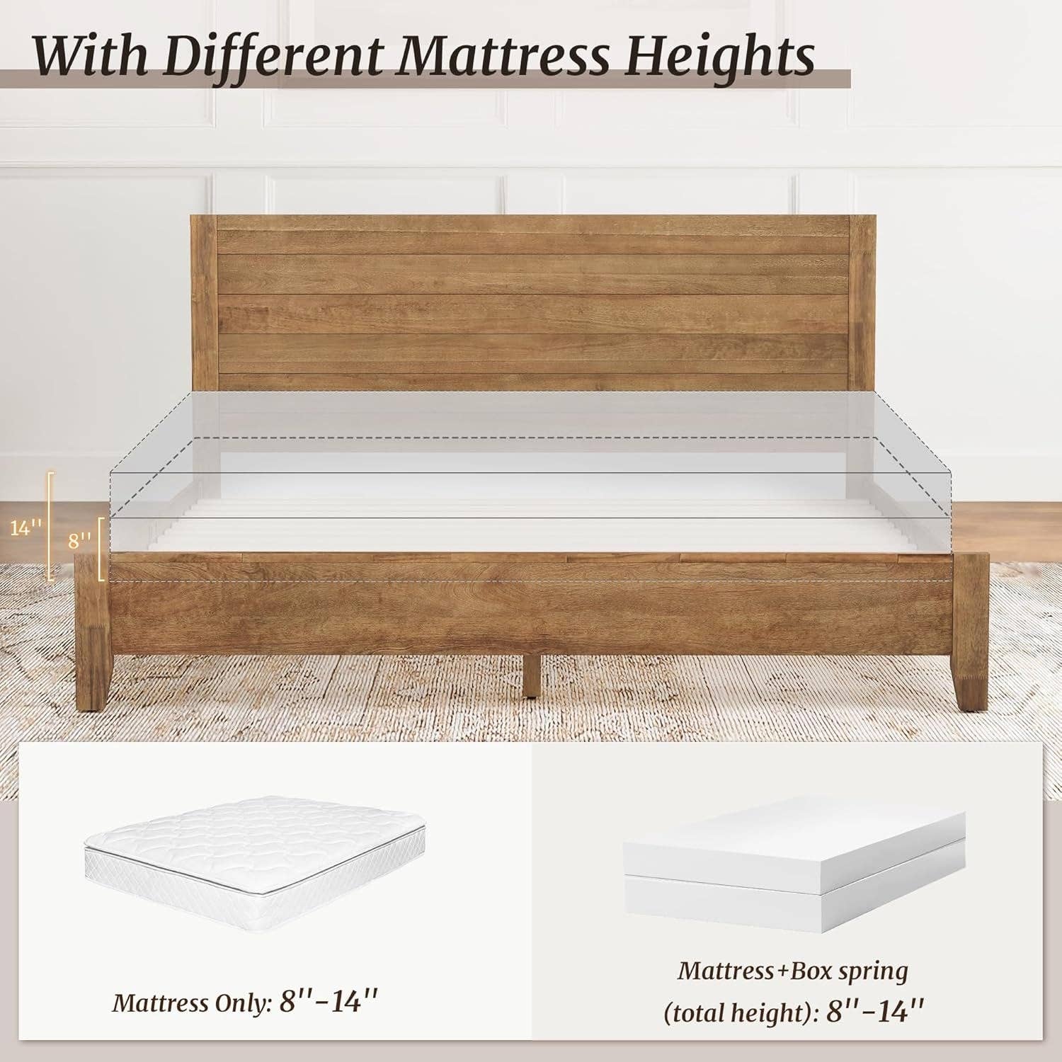 ShipItFurniture - Wholesale Bed - King Size Acacia Wood Platform Bed Frame With Headboard3