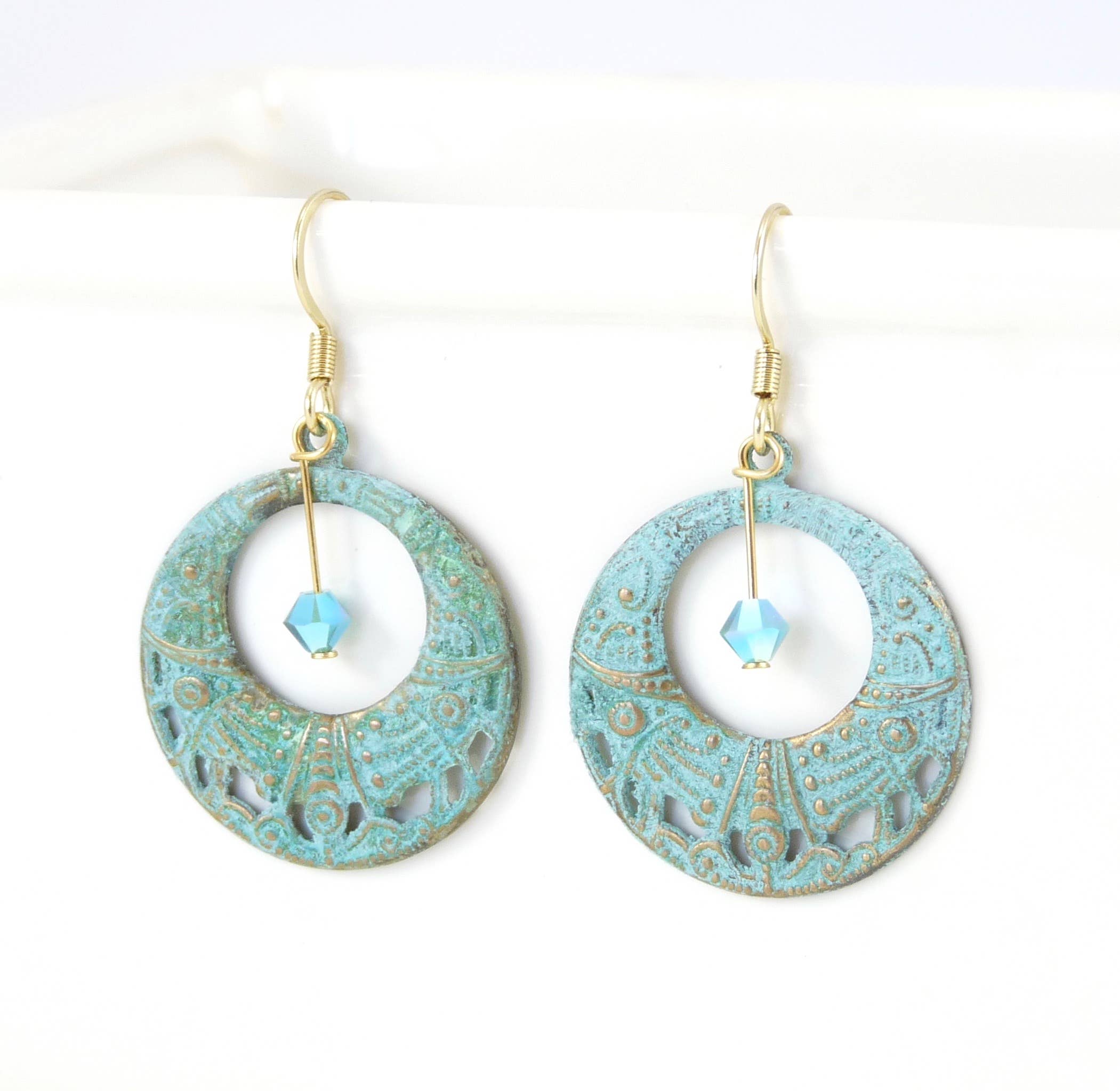 Marlene VanBeek Jewelry - Vendita all'ingrosso Orecchini pendenti - Orecchini Ottone - Hippie Chic Patina