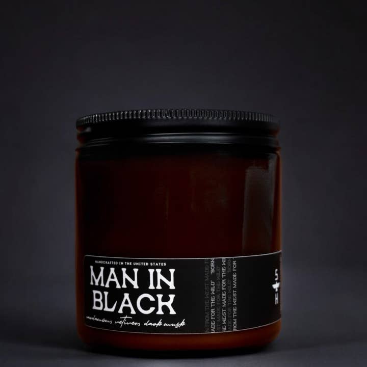 MAN IN BLACK - Cardamom & Vetiver Candle for wholesale by Seventh House Candle