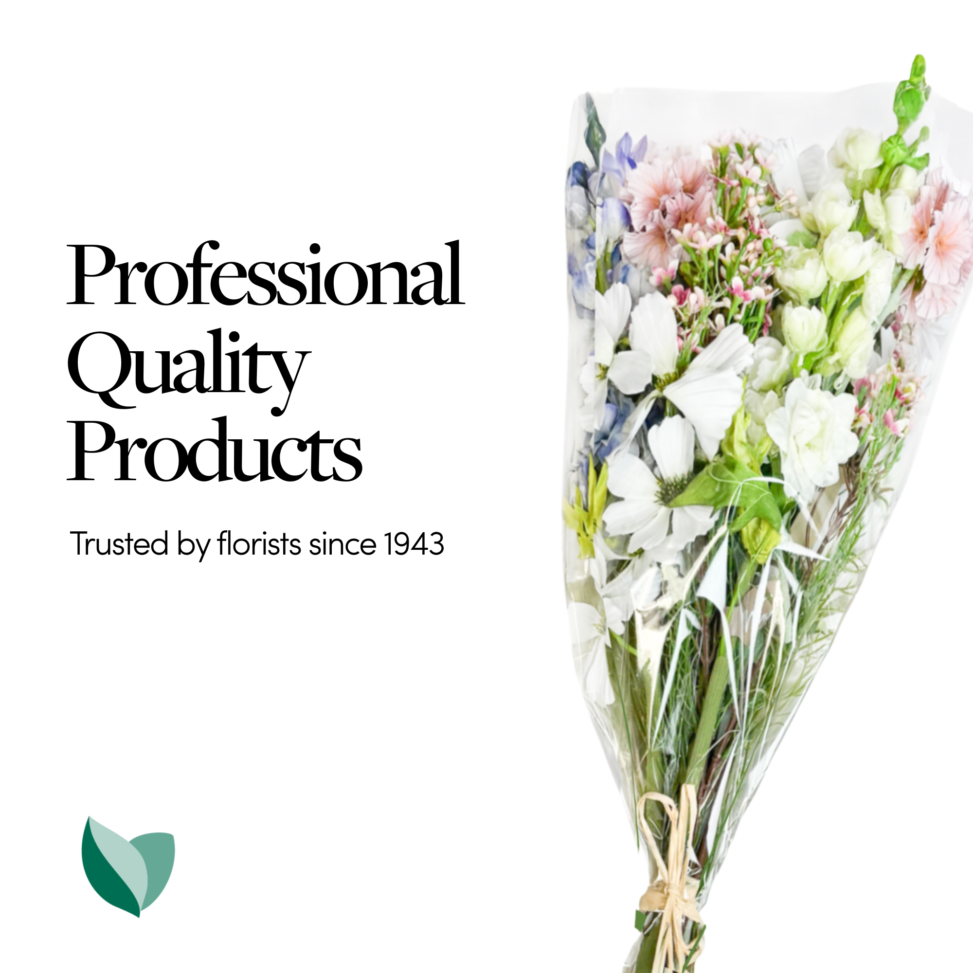 Jacobson - Wholesale Cellophane Bag - 1.2Mil Bottom Sealed Floral Sleeves - Pack of 1002