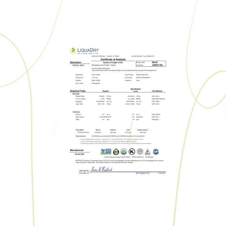 Rawster - Wholesale Protein/Superfood Powder - Organic Barley Grass Juice Powder 400g3