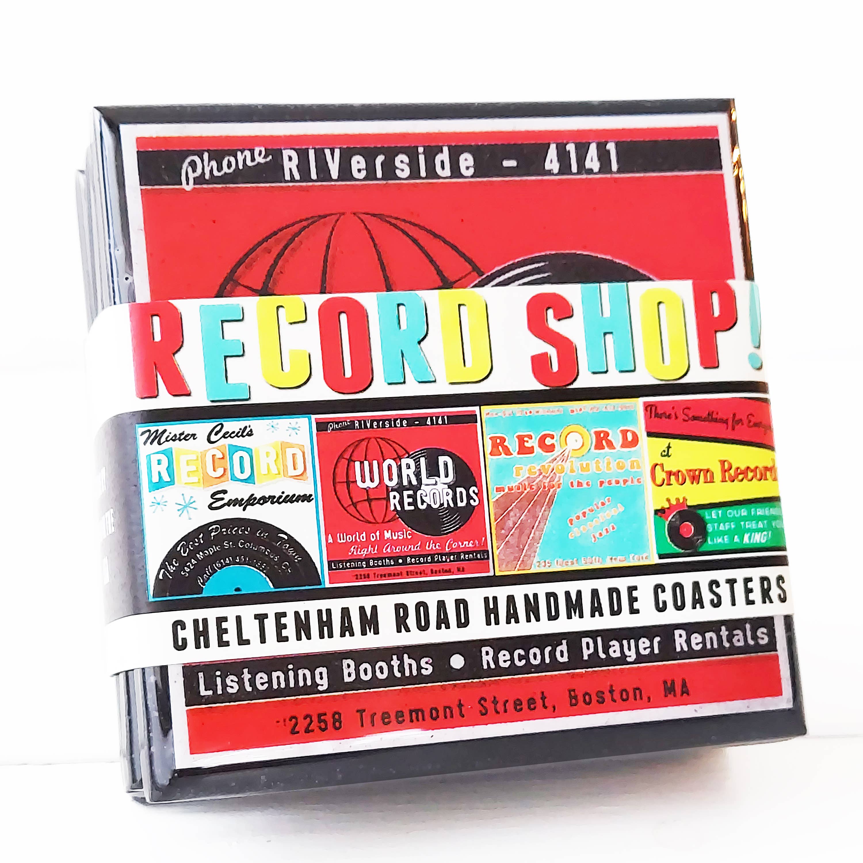 Cheltenham Road - Wholesale Coasters - Classic Record Shop Drink Coaster Set4