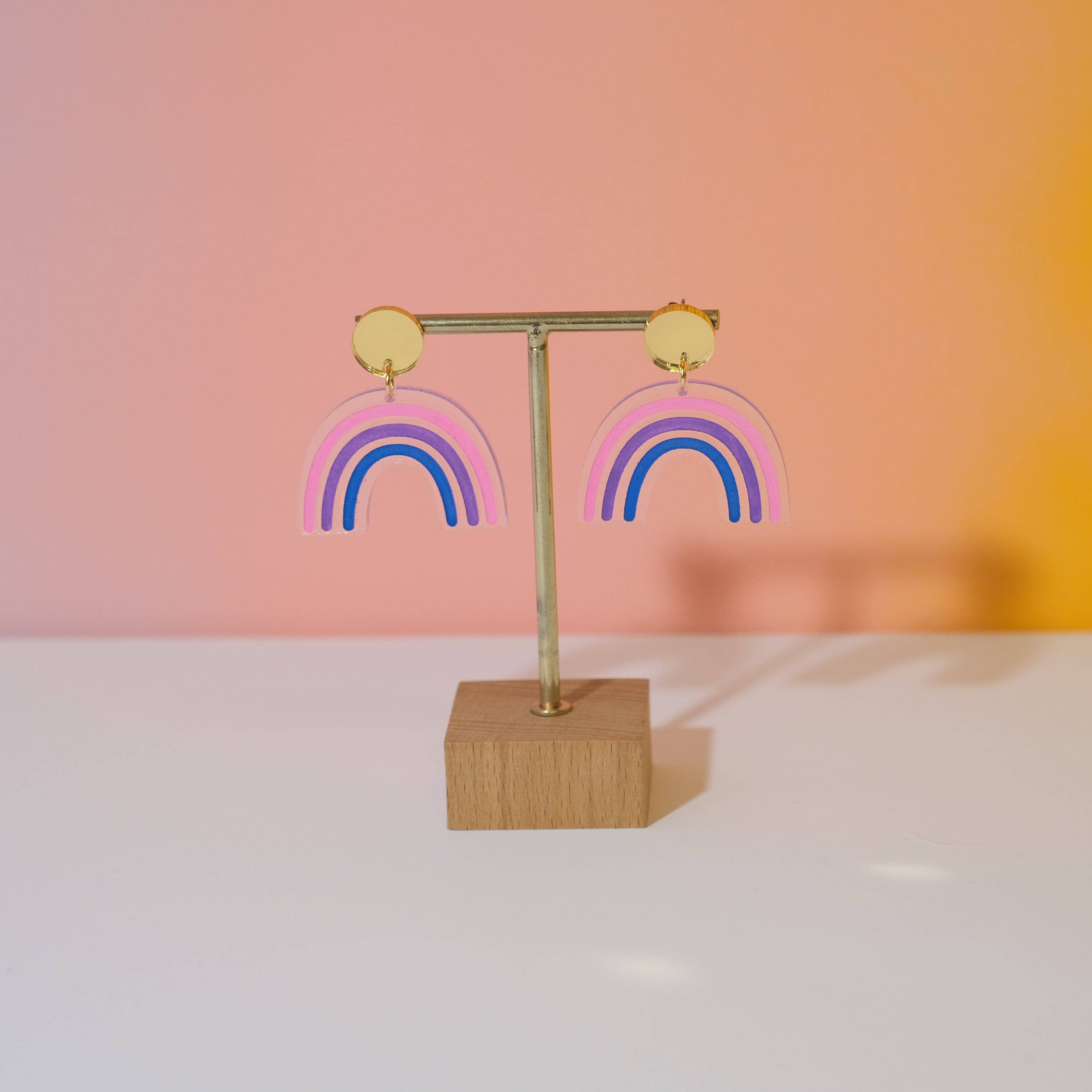 Sleepy Mountain - Wholesale Hangende/ronde oorbellen - Pride Rainbows 🏳️‍🌈 - Biseksuele Rainbow Dangle Oorbellen1