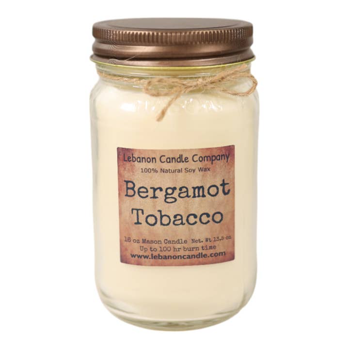 Bergamot Tobacco Candle for wholesale by Lebanon Candle Company