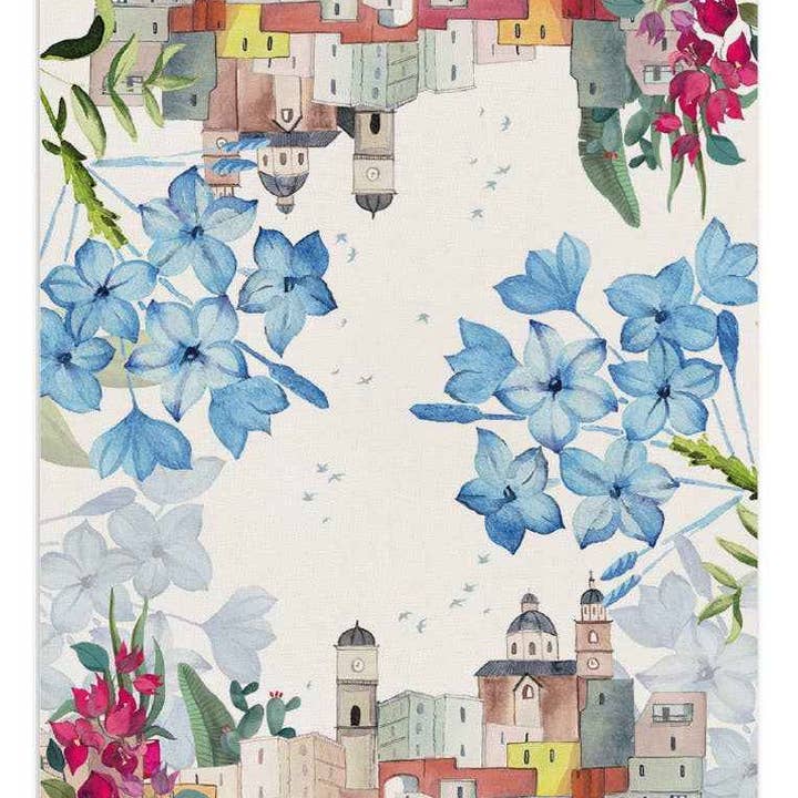 Linen Runner «Cinque Terre» 100% Made in Italy per la vendita all'ingrosso da parte di The Napking