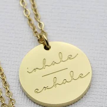 Embellished Whimzy - Wholesale Pendant/Charm Necklace - Gold Disc Necklace