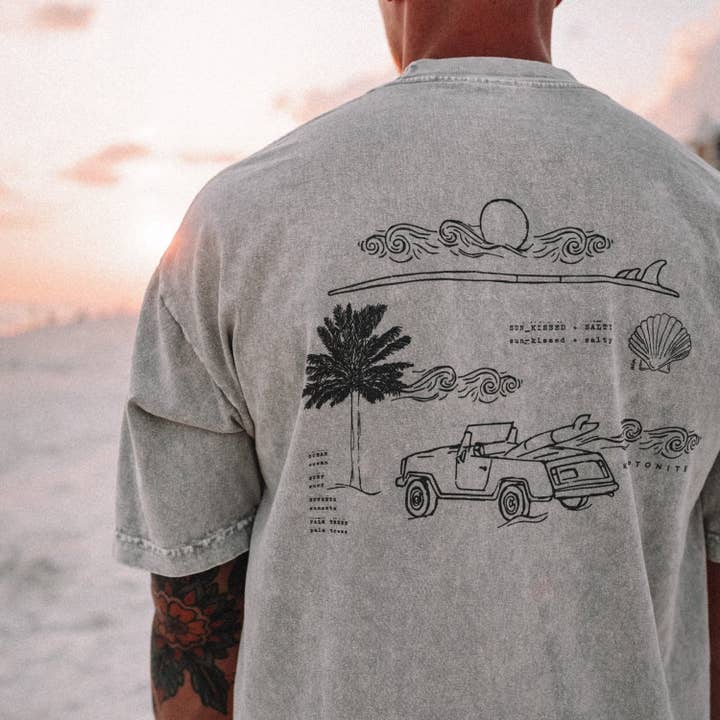 Coastal Sun-kissed + Salty Tee for wholesale by KRYPTONITE