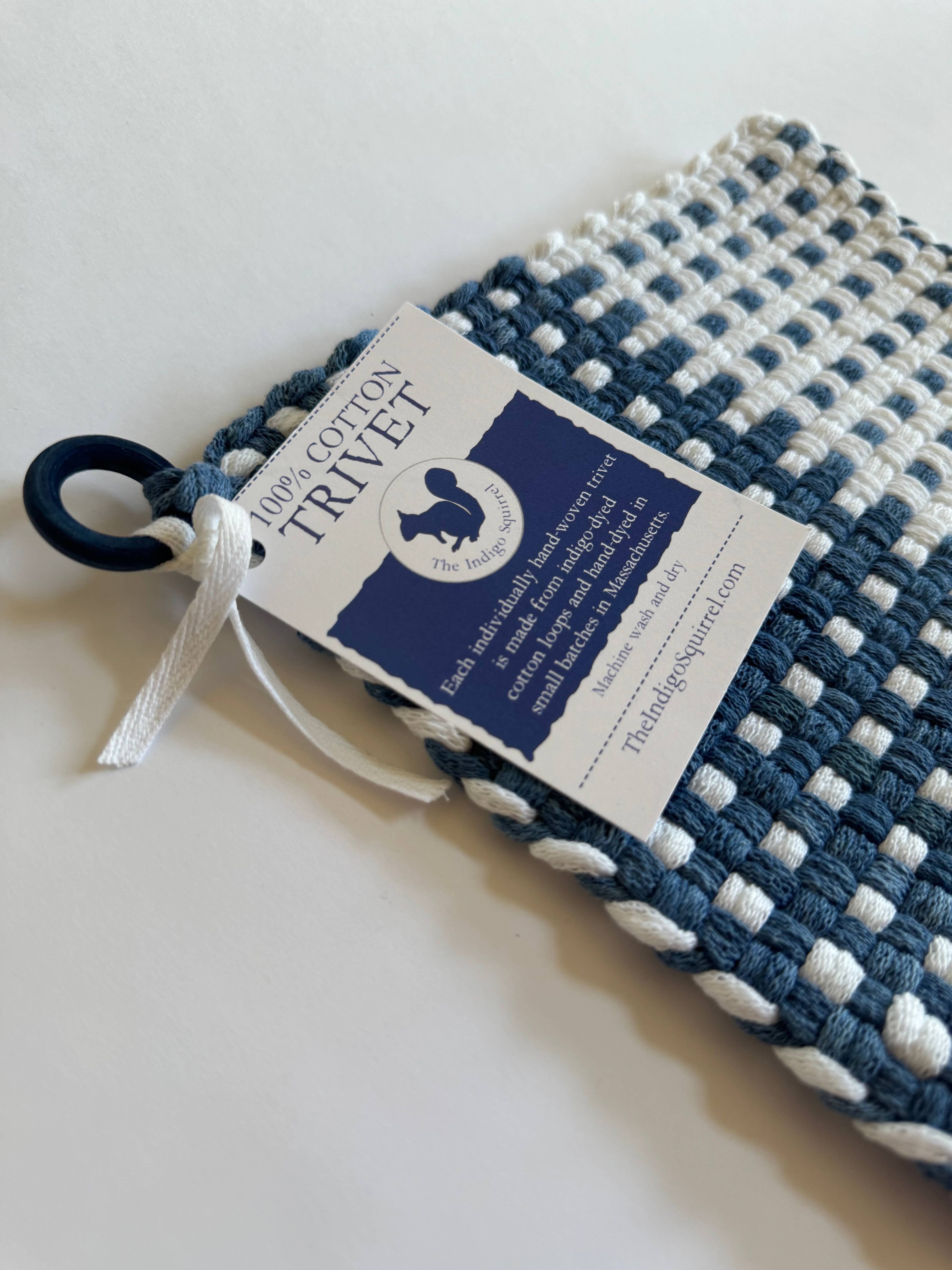The Indigo Squirrel - Wholesale Trivet - Indigo- Dyed Trivet3