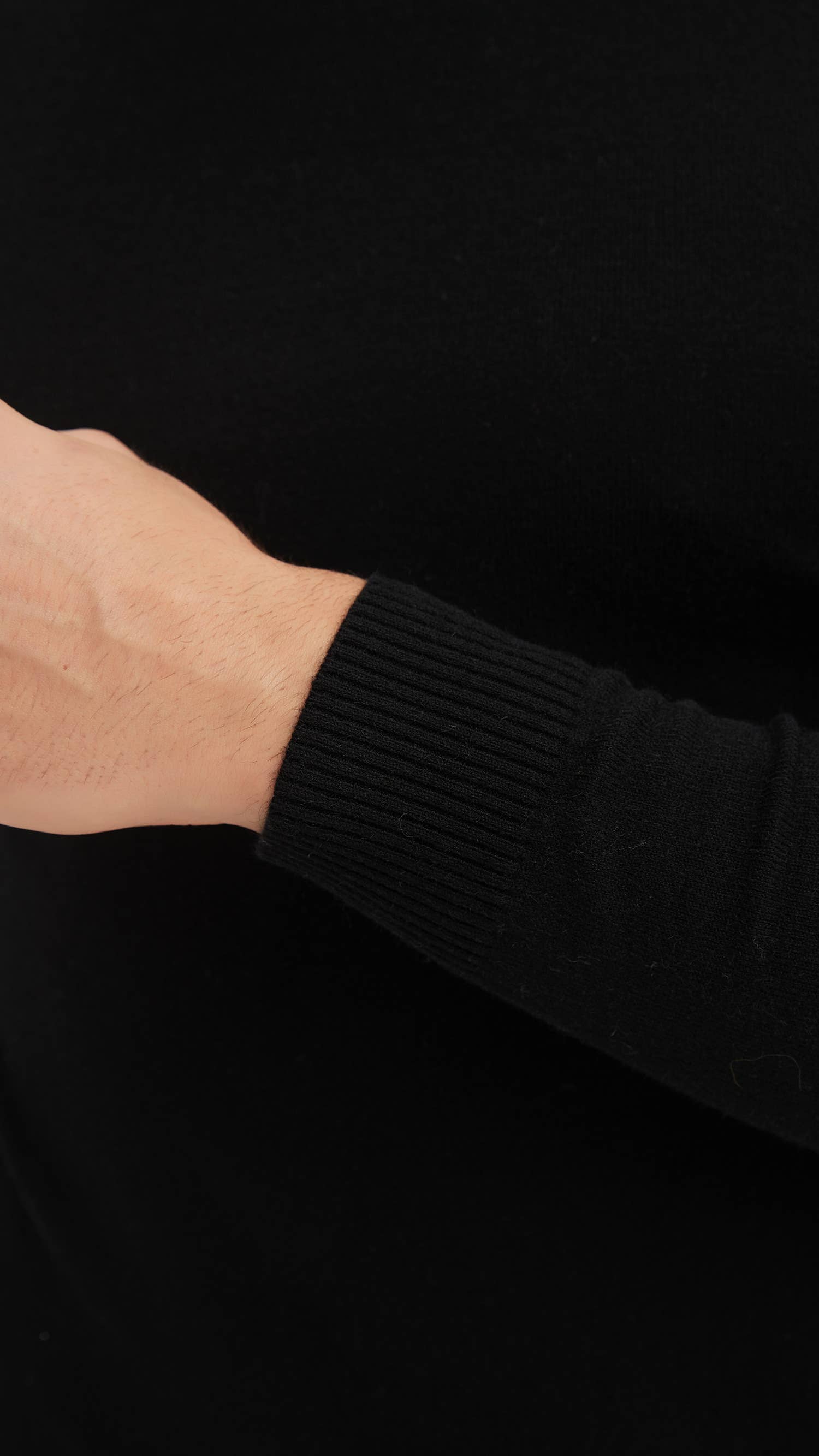 Yves Enzo - Wholesale Knit Sweater - Men's - Turtleneck sweater "CASHMERE TOUCH" - Black2