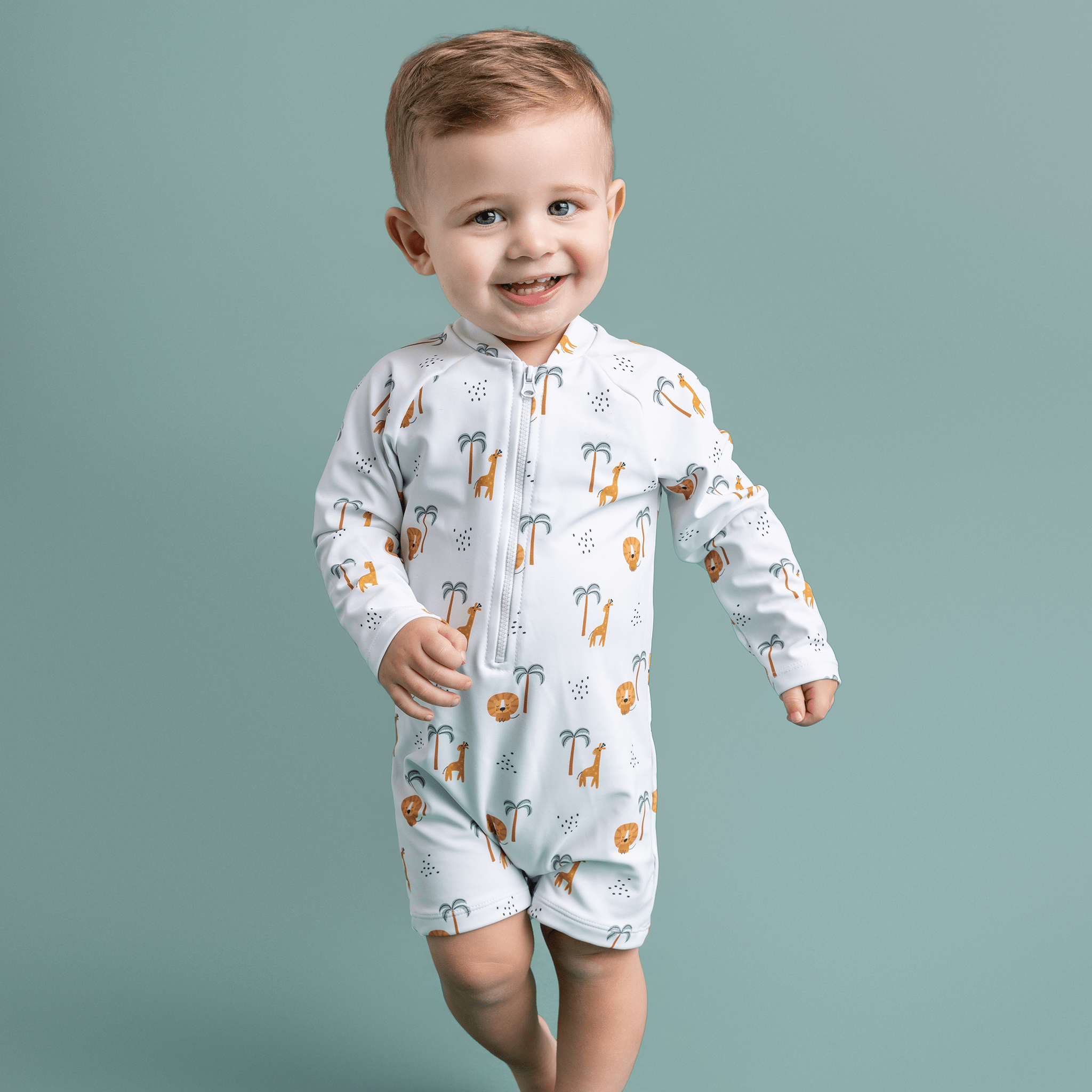 Swim Essentials - Wholesale One Piece Swimsuit - Kids - Swim Essentials | Meerkleurig Jungle UV Zwempak Jongens2