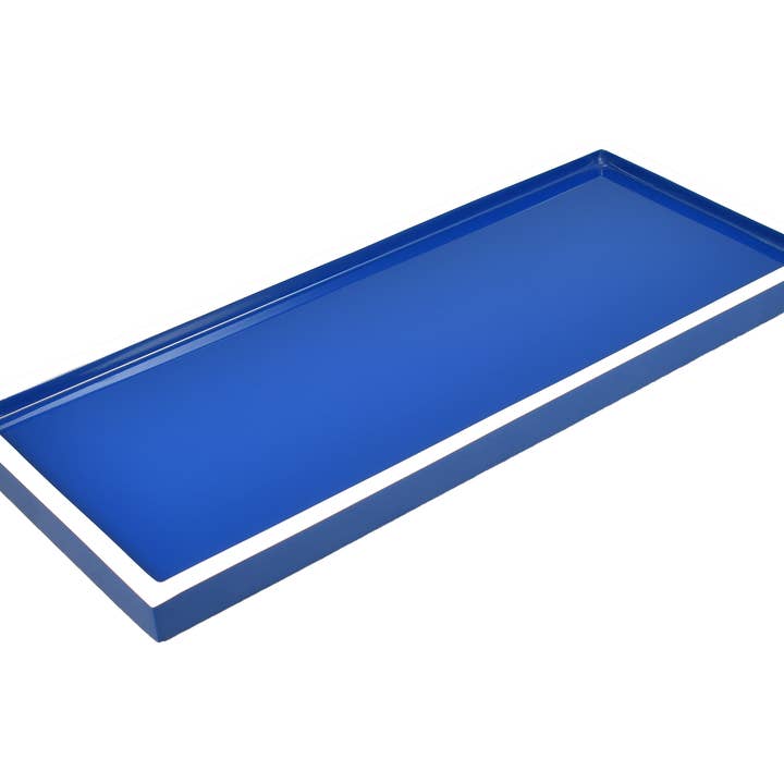 True Blue med Vit - Lång Tvättställsbricka - L-87TBW för wholesale av Pacific Connections