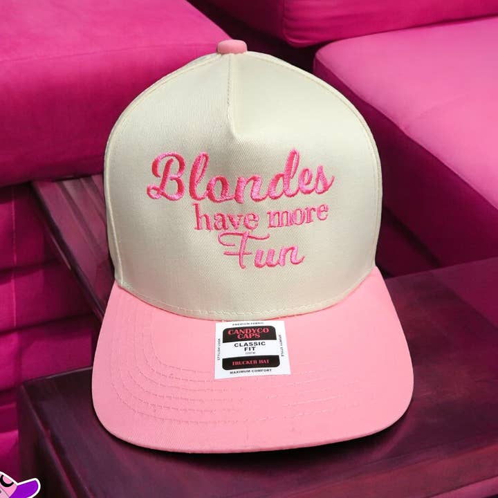The Candy Collections - Wholesale Trucker Hat - Women's - Blondes have more fun snapback 5 panel Hat Embroidered0