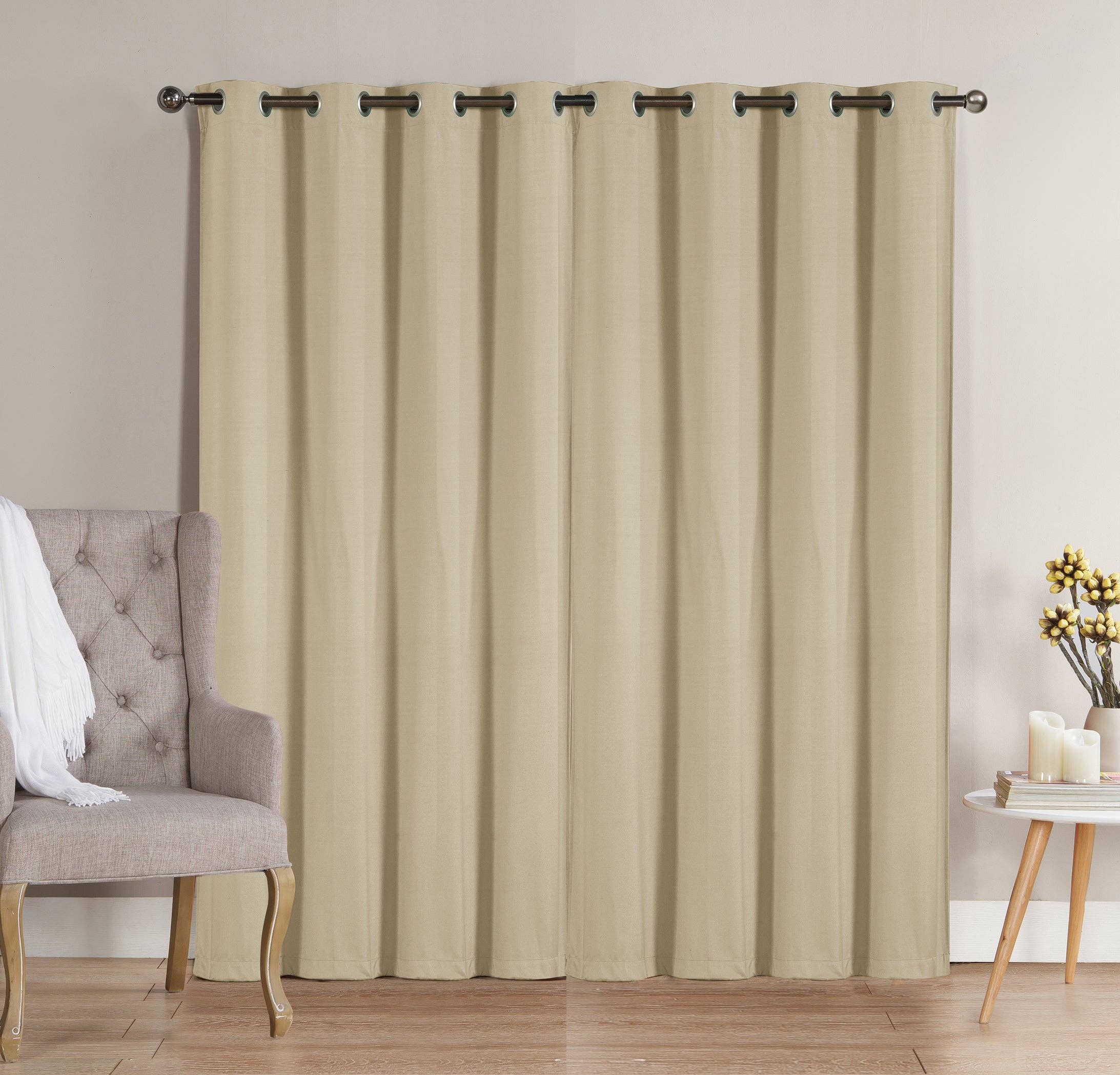 Linen Mart - Wholesale Curtain - Solid Grommet Top Thermal Insulated Blackout Window Curtain4