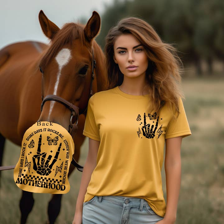 Rockin' Motherhood Shirt (Style 6) for wholesale by Kayla Lynn Creates, LLC