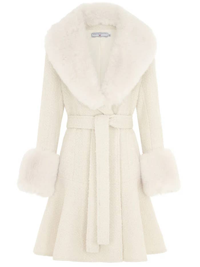 Sample Mini Westminster Coat White Tweed Size 10,12,16 for wholesale by Hortons England