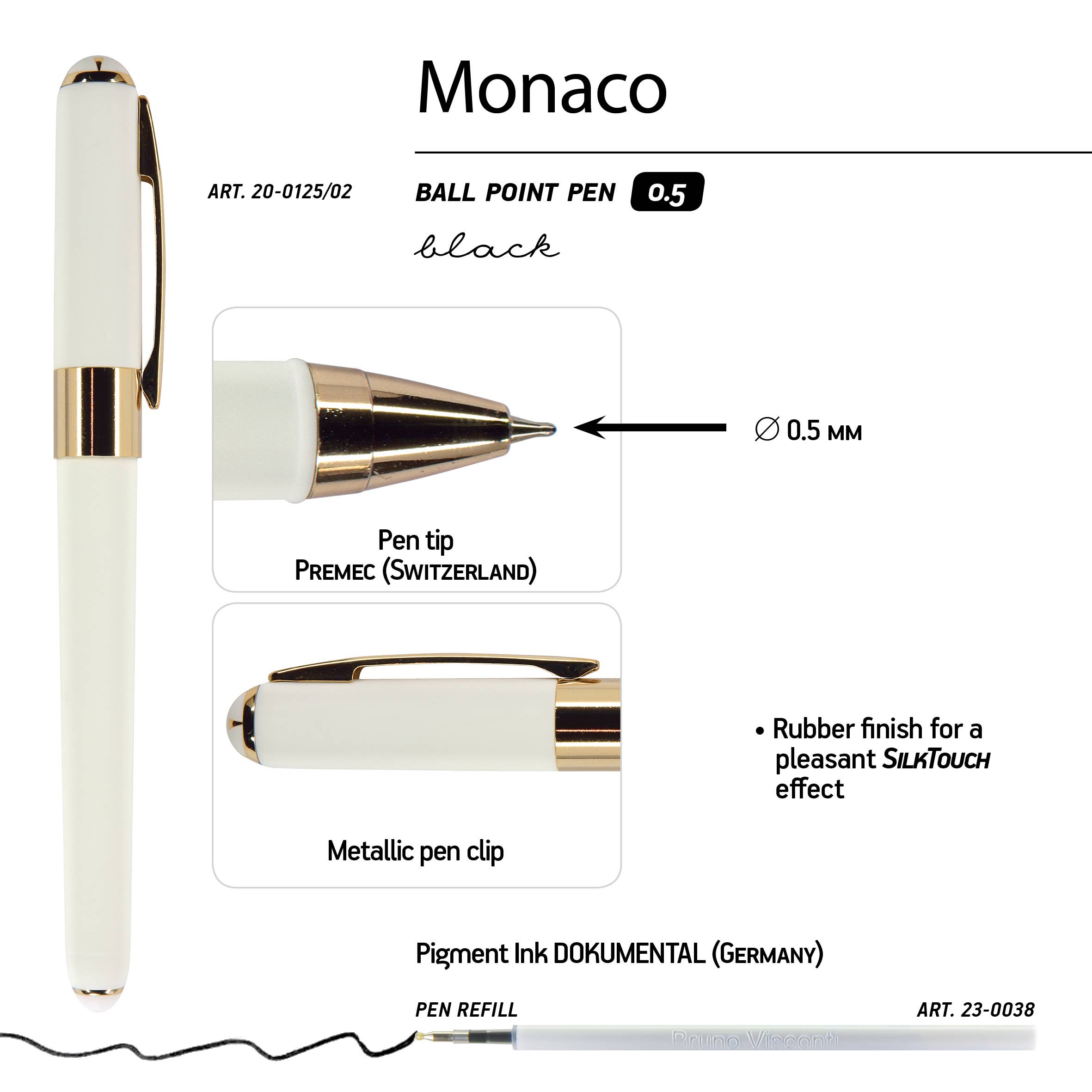 BV by Bruno Visconti - Wholesale Pen - Monaco - White2