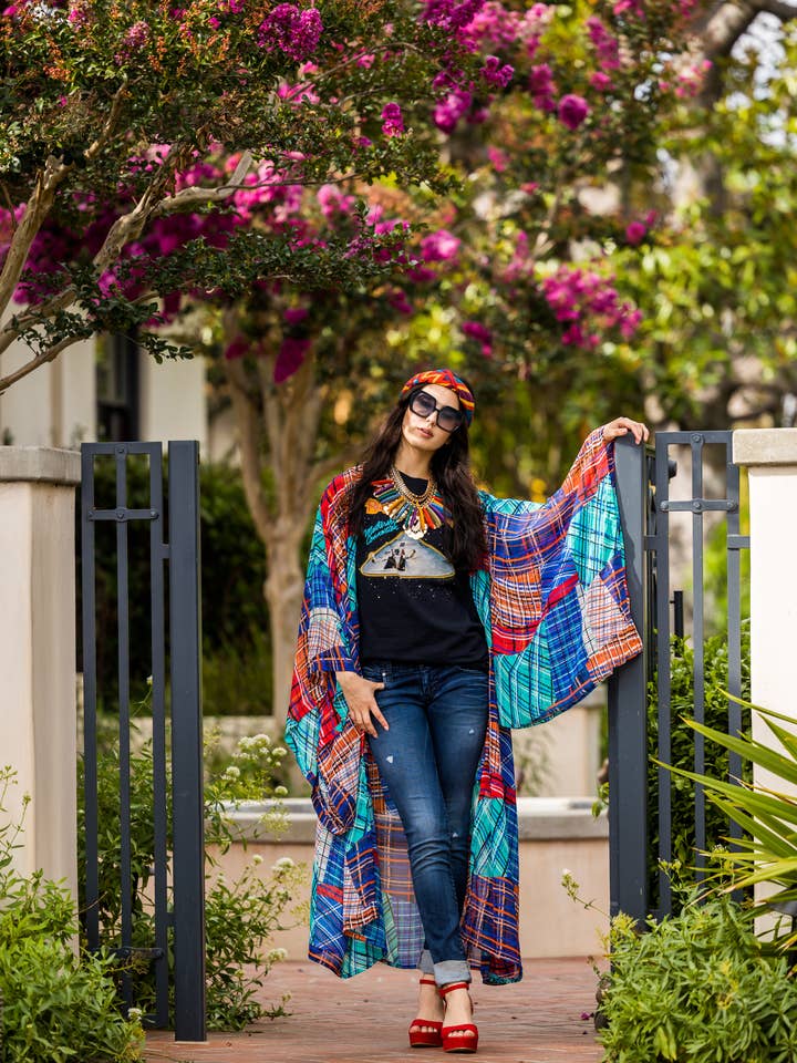 Jennafer Grace - Wholesale Kimono - Dames - Nu Tartan Kimono0