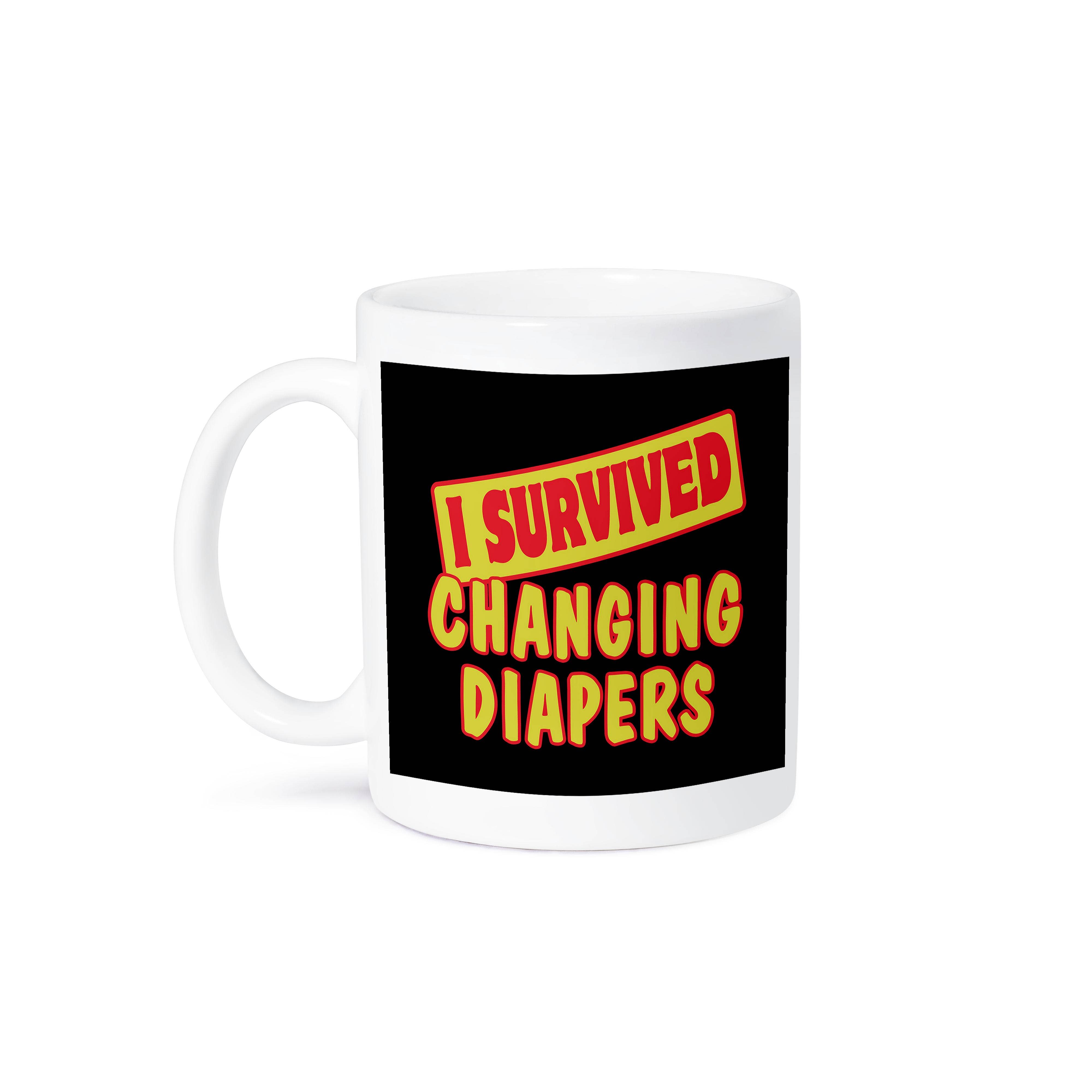 3dRose - Wholesale Coffee Mug - 3dRose, I Survived Changing Diapers Survial Pride And Humor Design, Mug8