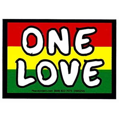 One Love Rasta Sticker for wholesale by Gypsy Rose