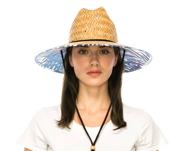 DNMC - Wholesale Straw Hat - Women's - Lifeguard Hat - Palm Leaf Straw - Amazing Sun Protection1