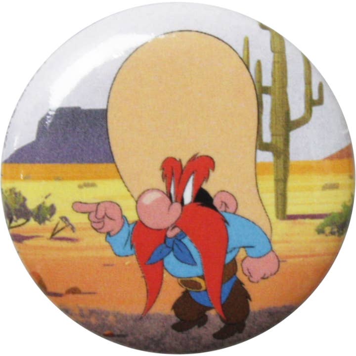 Square Deal Recordings & Supplies - Wholesale Lapel Pin/Button - Pin-on Button - 1.25 Inch - Looney Tunes - Yosemite Sam
