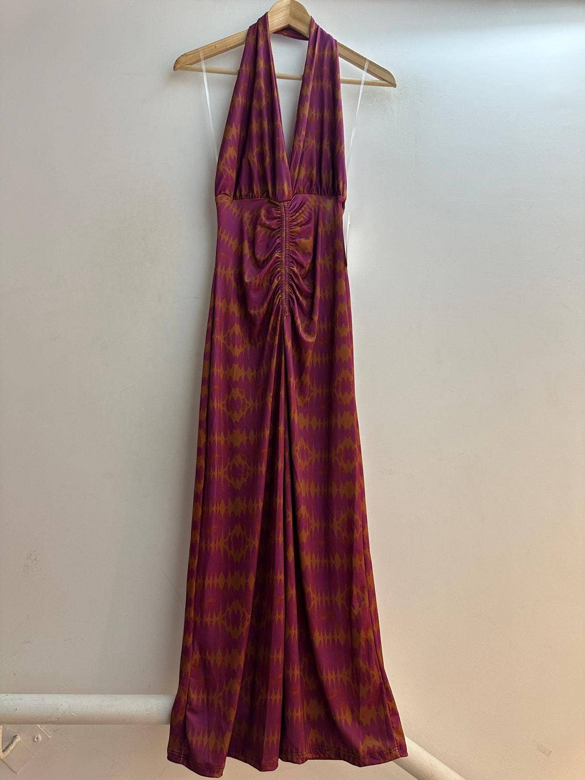 LORIANE - Wholesale Dress - Women's - 6194A Off-the-shoulder printed long dress one size 7