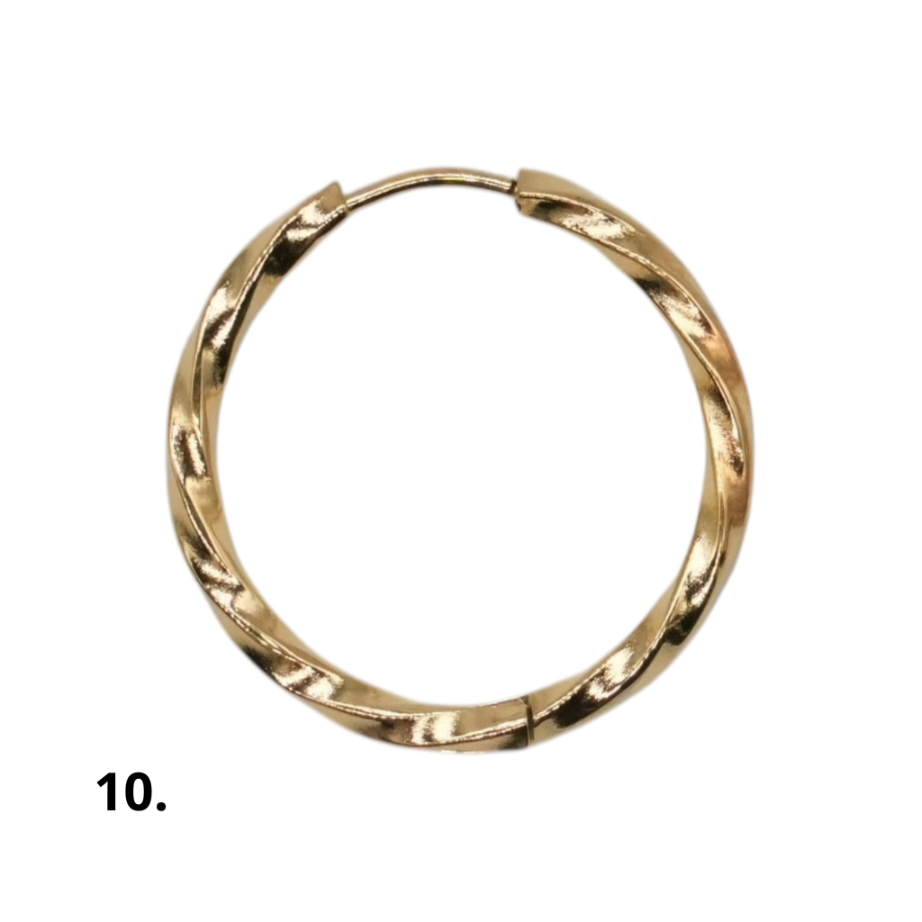 Foliesbijoux - Wholesale Jewelry Set - Set of 5 pairs of stainless steel earrings (10 models available) (Donuts not included)1