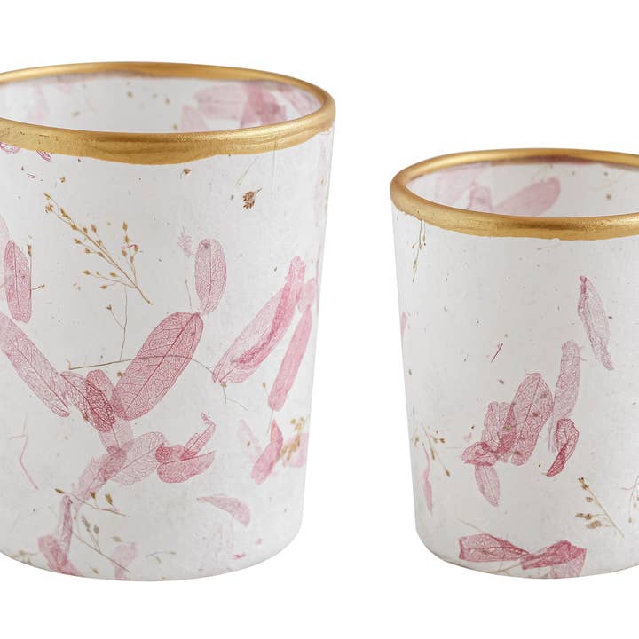 Kleine theelichthouder, tamarinde/roze voor wholesale door LILI'S LOFT