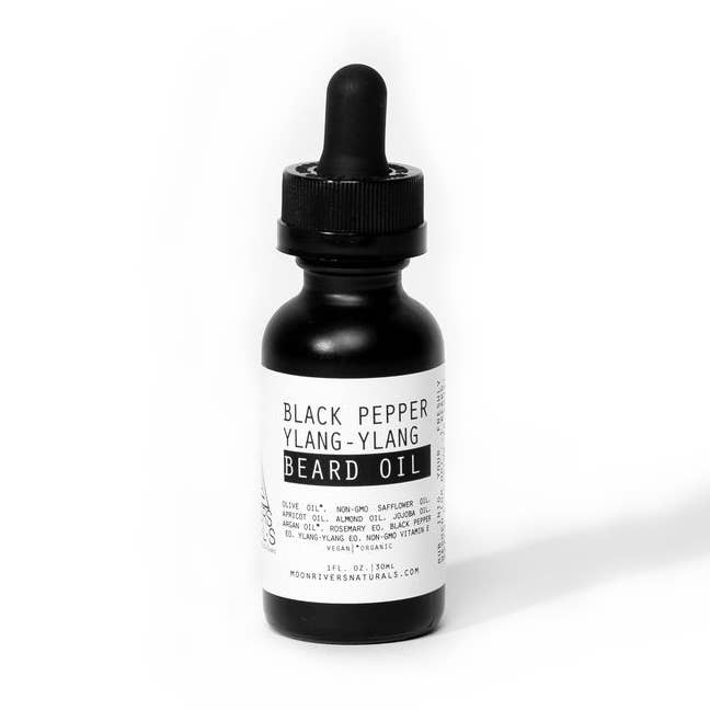 Aceite para barba Black Pepper Ylang Ylang para venta al por mayor de Moon Rivers Naturals