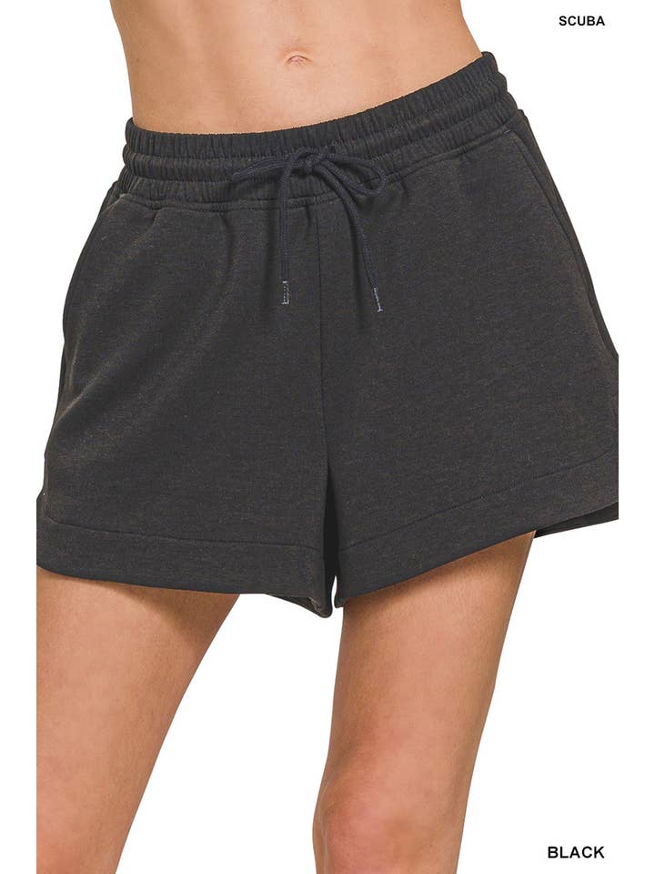 Vanilla Monkey - Wholesale Lounge Shorts - Women's - Scuba Elastic Waistband Shorts With Pocket10