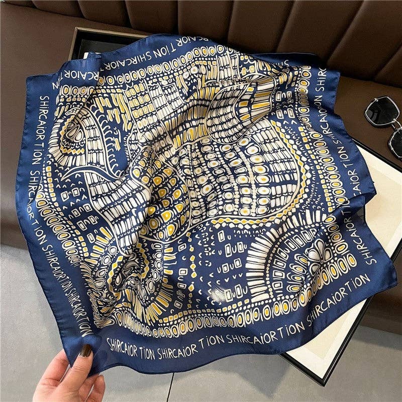 FurDecoration - Wholesale Scarf - Women's - Satin Printed Square Scarf0