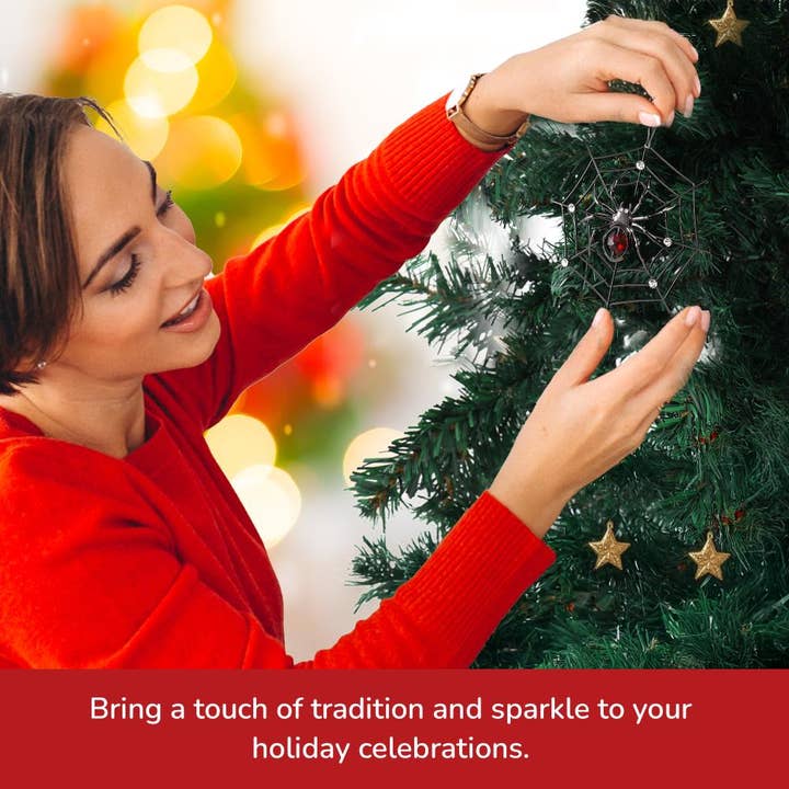 Matashi - Wholesale Ornament - Matashi Crystal Black Spider Hanging Christmas Décor6