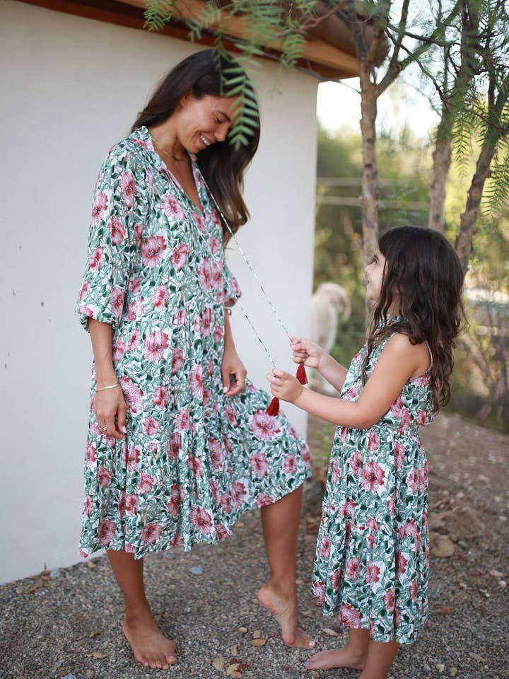 KIDS Sienna Kjole - Paris haveprint for engroshandel hos Roma Label