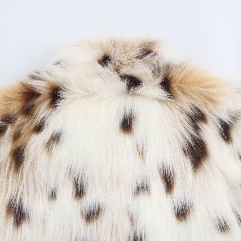 MULTI Faux Fur Animal Print Coat for wholesale on Faire12