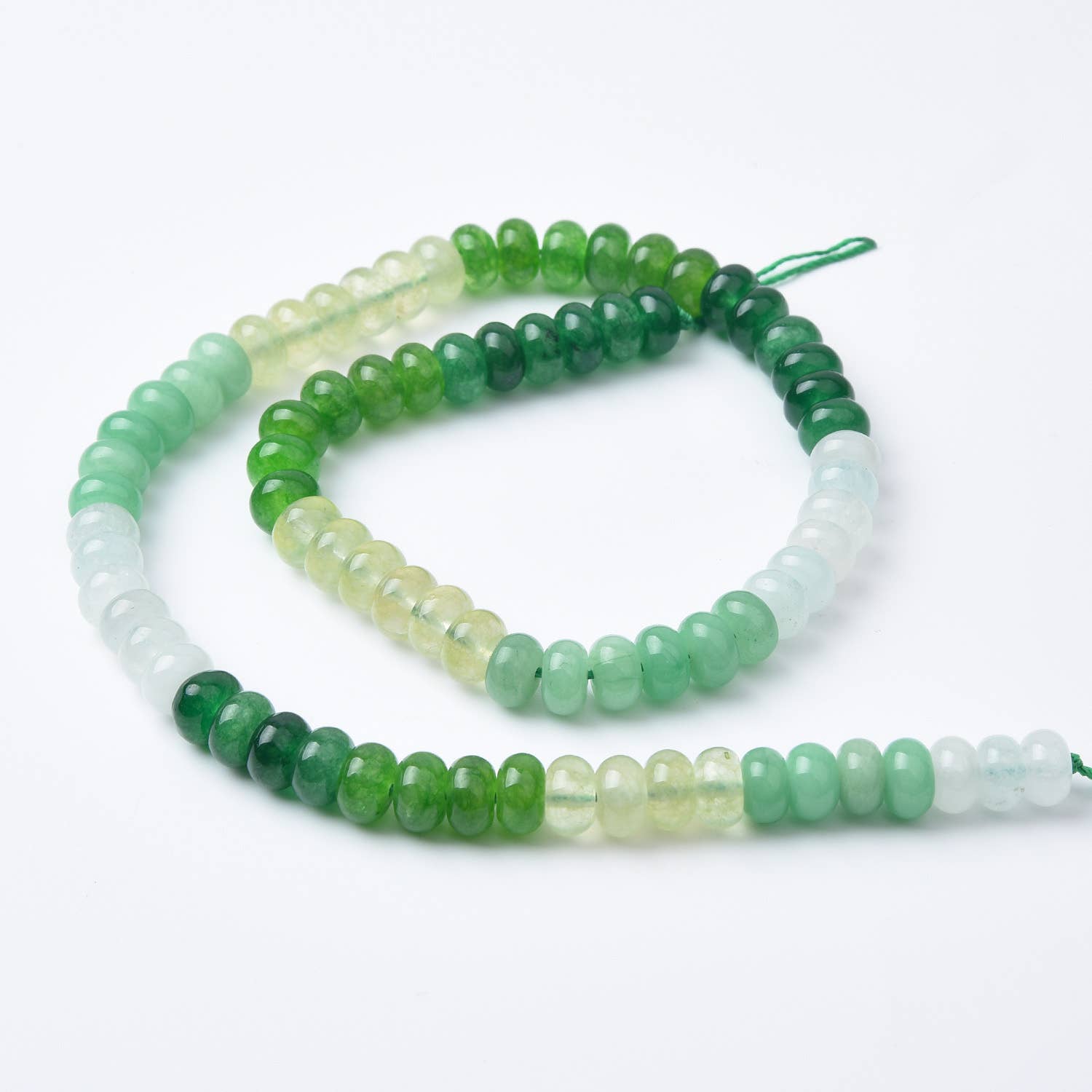 Beads Creation - Wholesale Beads - Multicolor Jade Rondelle Gemstone Beads 5x8mm GRN5163