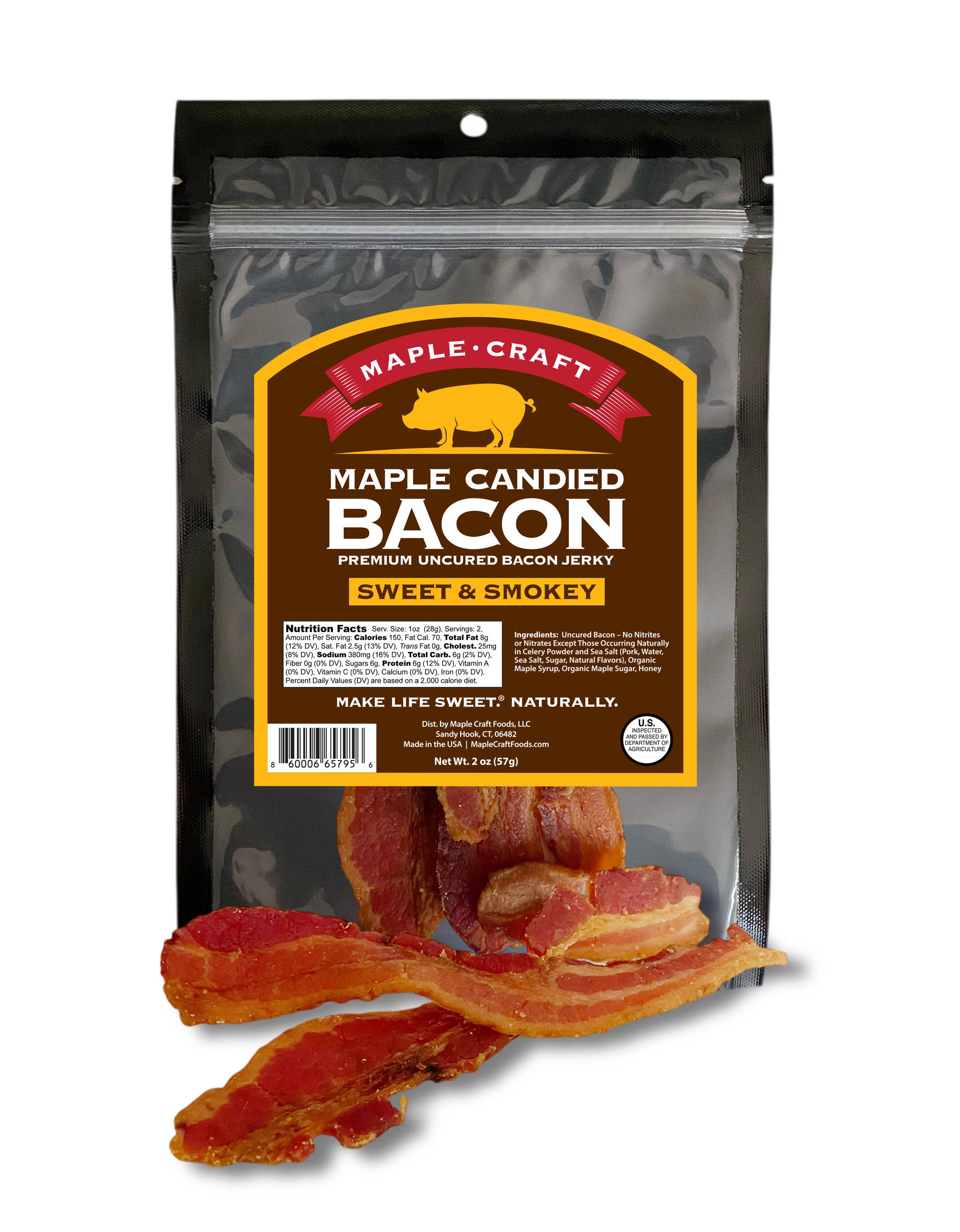 Maple Craft Foods - Vente Viande séchée - Jerky de bacon confit à l'érable0