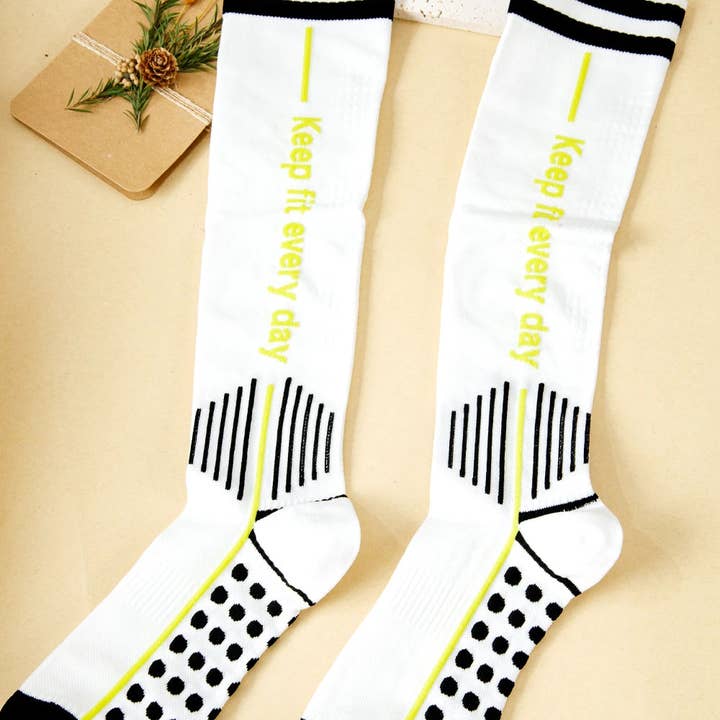 White Keep Fit Everyday Professional Compression Athletic Stockings and other Purchase Wholesale compression stocking. Free Returns & Net 60 Terms on Faire trending on Faire.