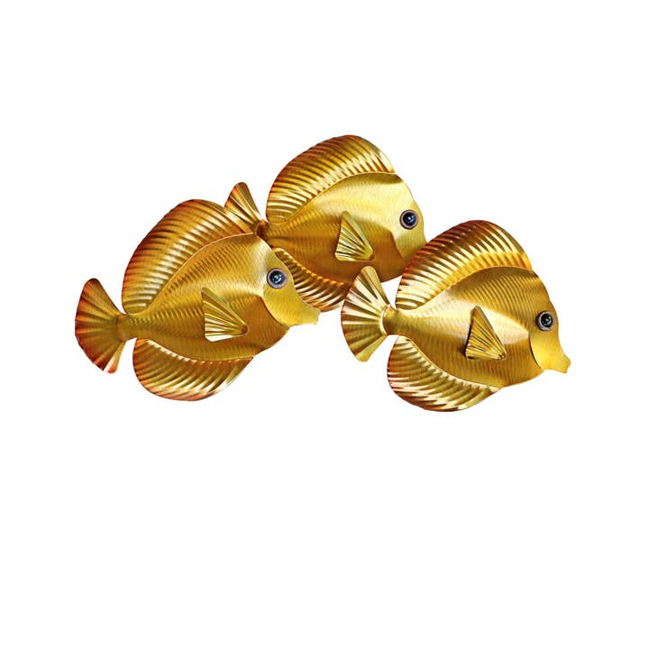 School of Yellow Tangs 3 Fish for wholesale by T.I. Design