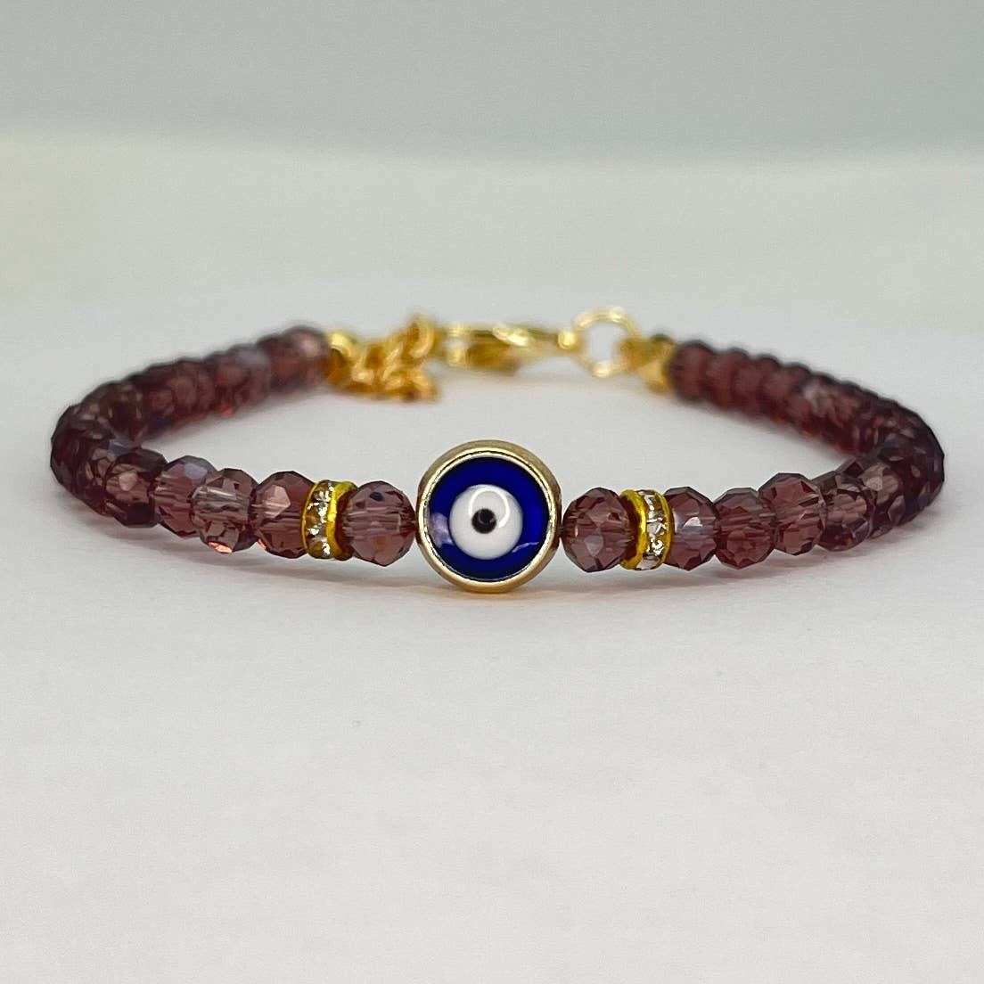Loli - Wholesale Link & Chain Bracelet - Crystal Beaded Evil Eye Bracelet - 12 Color Options 4