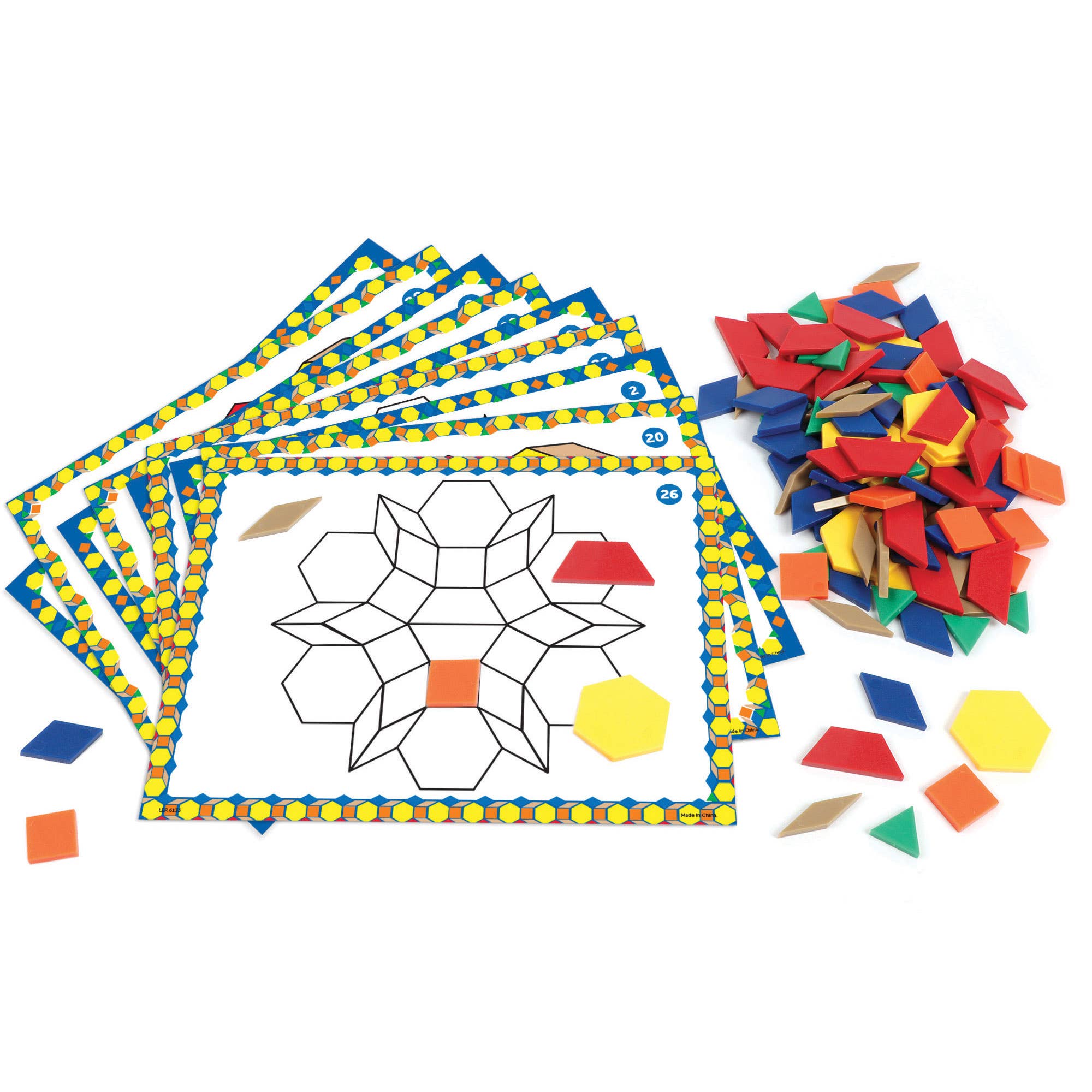 Learning Resources - Vente Lot de jouets – enfant - Ensemble d'activités Pattern Block3